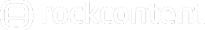 Marca Rock Content em texto branco e fundo transparente
