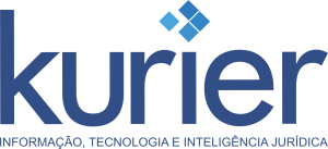 logotipo Kurier antiga em azul